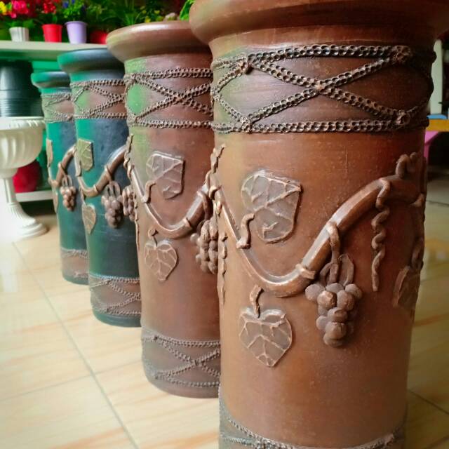 Vas Bunga Guci Antik Pot Panjang Pot Payung Tempat Stick Golf