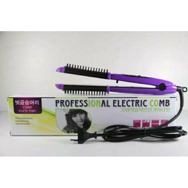 Catok Professional Electric Comb 2in1