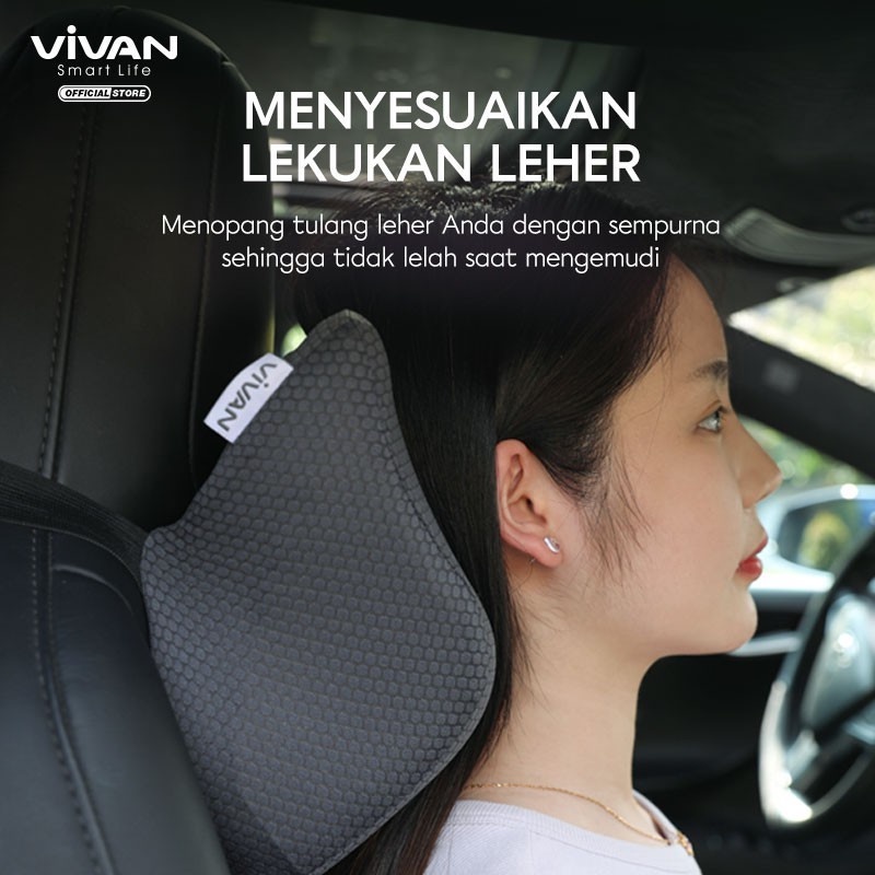 Vivan VCP01 Bantal Mobil Sandaran Leher Memory Foam Car Headrest