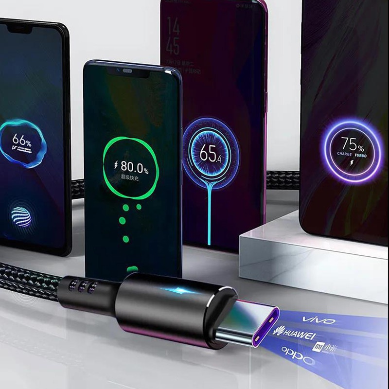 Kabel Data / Charger Micro USB Fast Charging Bahan Nilon Braided 1.2m Untuk Android