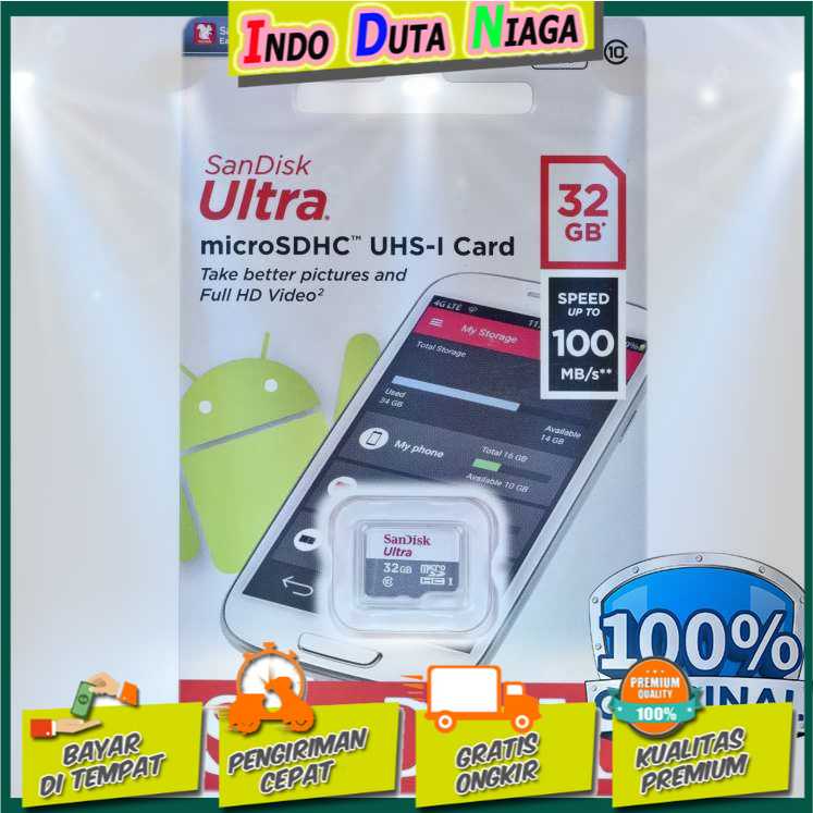 IDN TECH - SanDisk Ultra microSDHC Card UHS-I Class 10 (100MB/s) - SDSQUNR