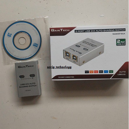 Auto Switch Printer 2 Port Usb / Sharing Switcher 1-2 Gain Tech - 2 in 1