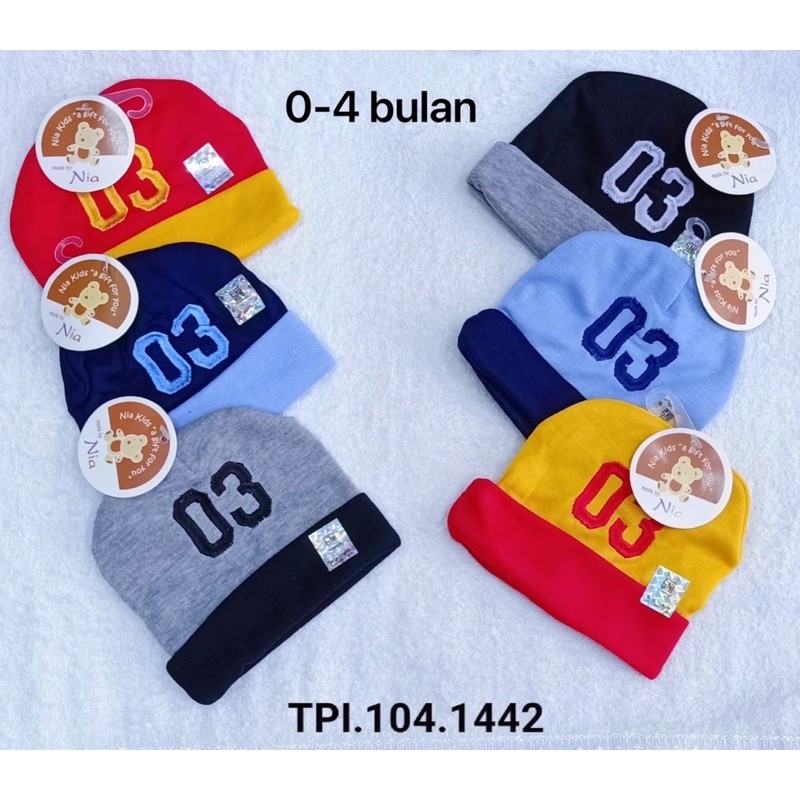 Topi bayi halus 0-4 bulan / kupluk baby penghangat kepala