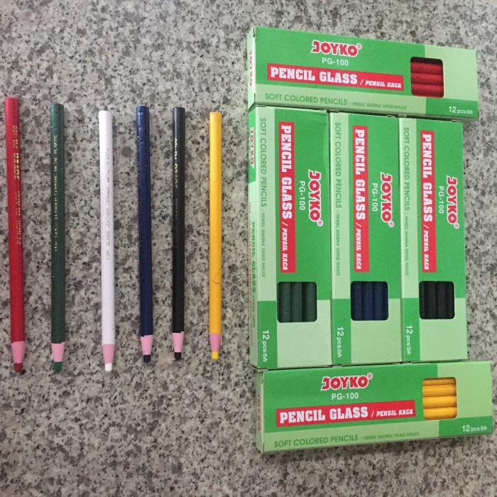

WARNAPENSIL- PENSIL GLASS JOYKO WARNA WARNI - MERAH -PENSIL WARNA
