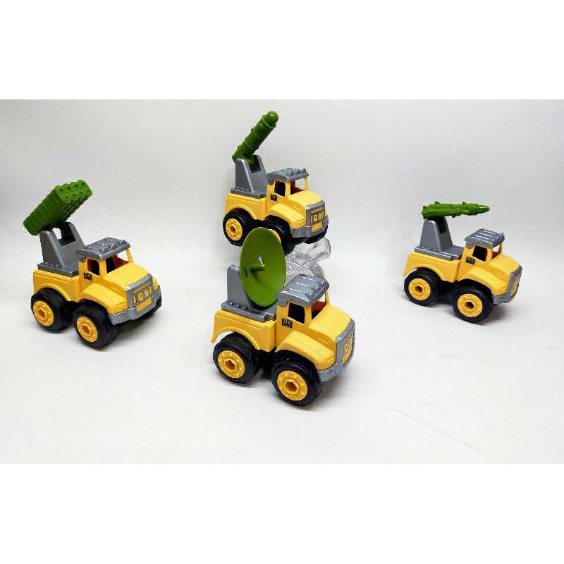 MAINAN ANAK MURAH ASSEMBLE MILITARY 4PCS KTG DB6066-10