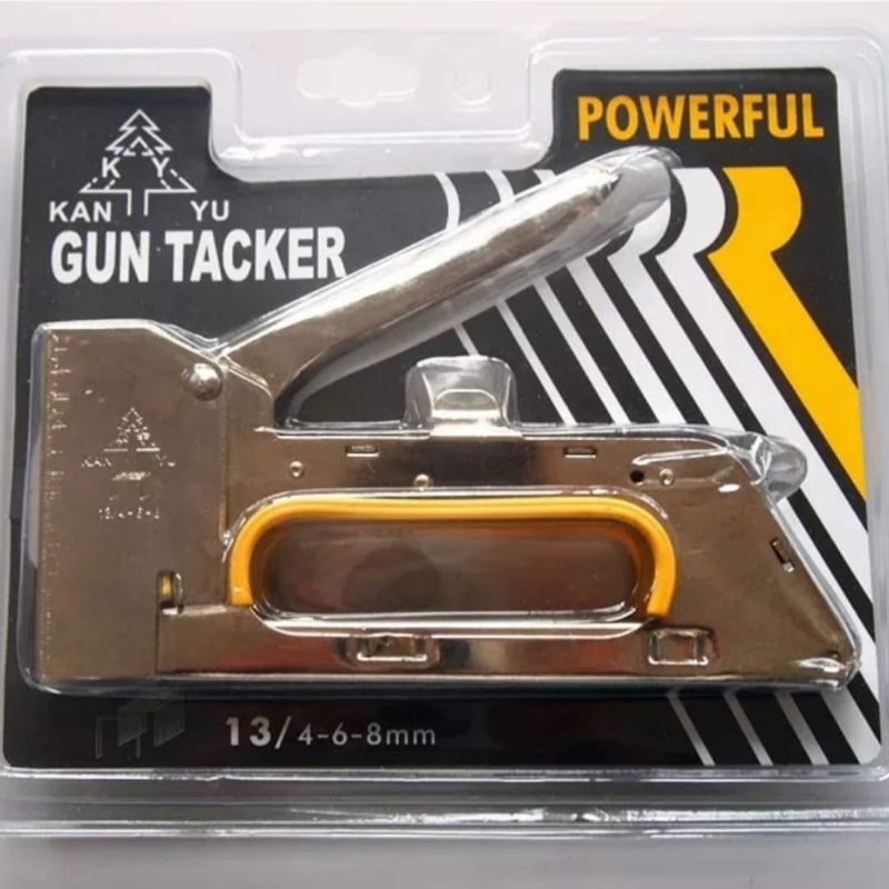 

Staple Original Staples Tembak Stapler Hekter Heckter Nail Jok KAN YU GUN TACKER POWERFUL / Bisa Pakai Isi Staples 4. 6. 8mm