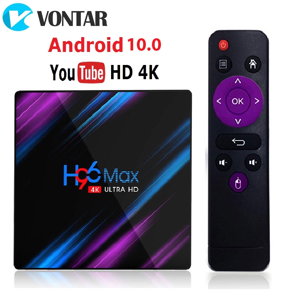 Vontar Mini Smart TV Box 4K Android 10.0 4GB 64GB - H96 MAX - Black