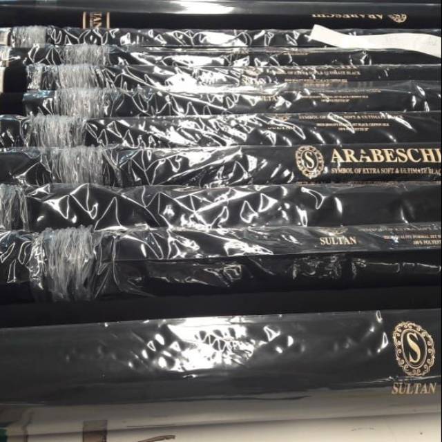 Kain Sifon Jet Black Arabeschi