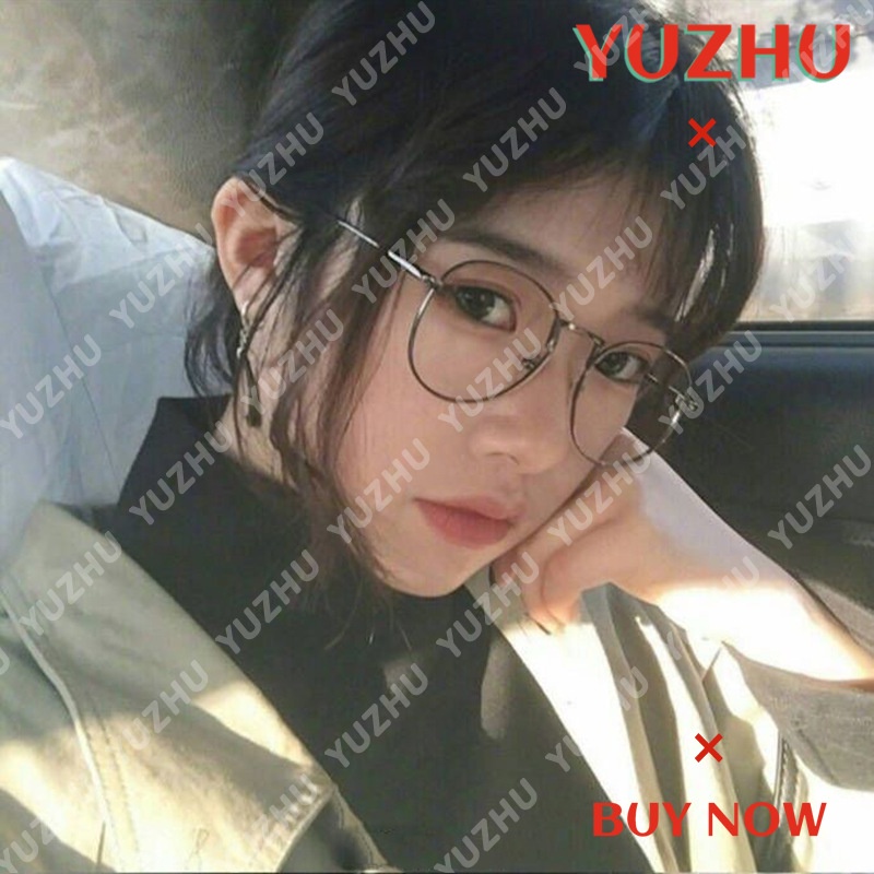 (YUZHU) Bayar di Tempat Minus 0-400° Kacamata Wanita/Pria Besi Frame Kacamata Myopic Eyeglasses