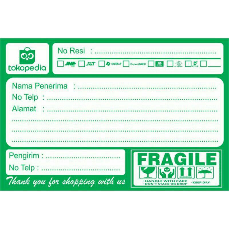 

Sticker Pengiriman online shop motif