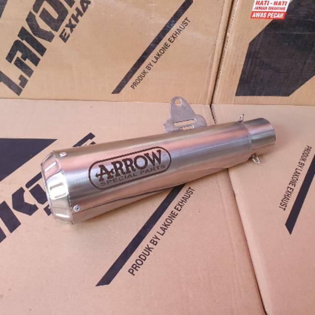 KNALPOT RACING ARROW Short SILENCER ONLY universal 2inch 51mm ninja 250 R 250 FI r25 cbr r15 mt25