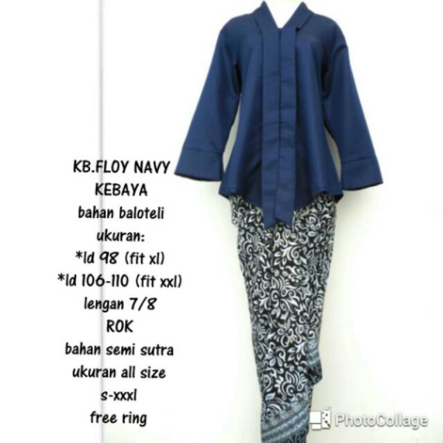 KEBAYA MODERN FLOY NAVY