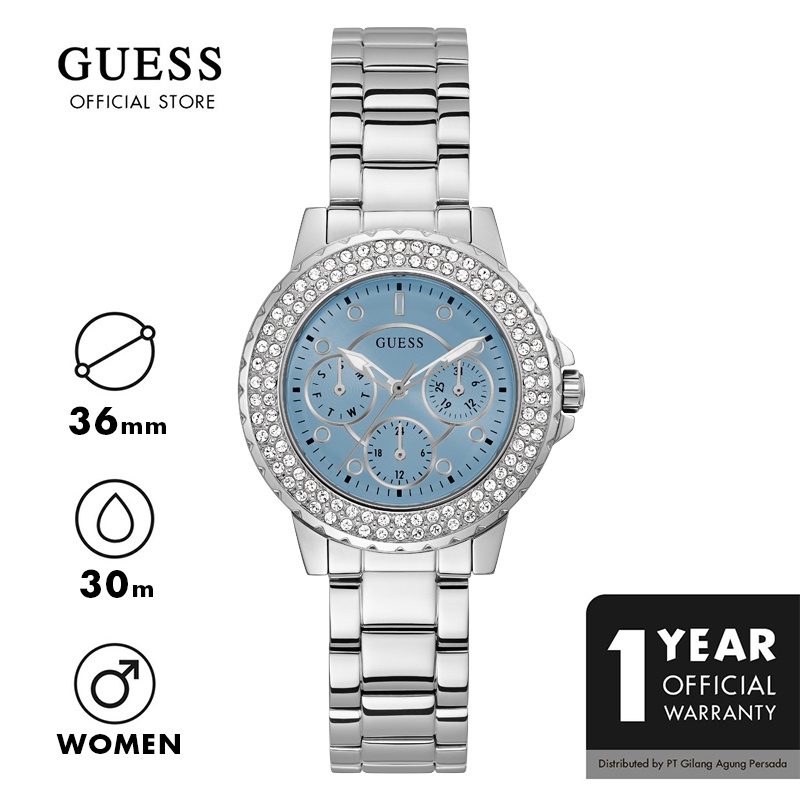 Guess Ladies Watch Silver CROWN JEWEL - GW0410L1