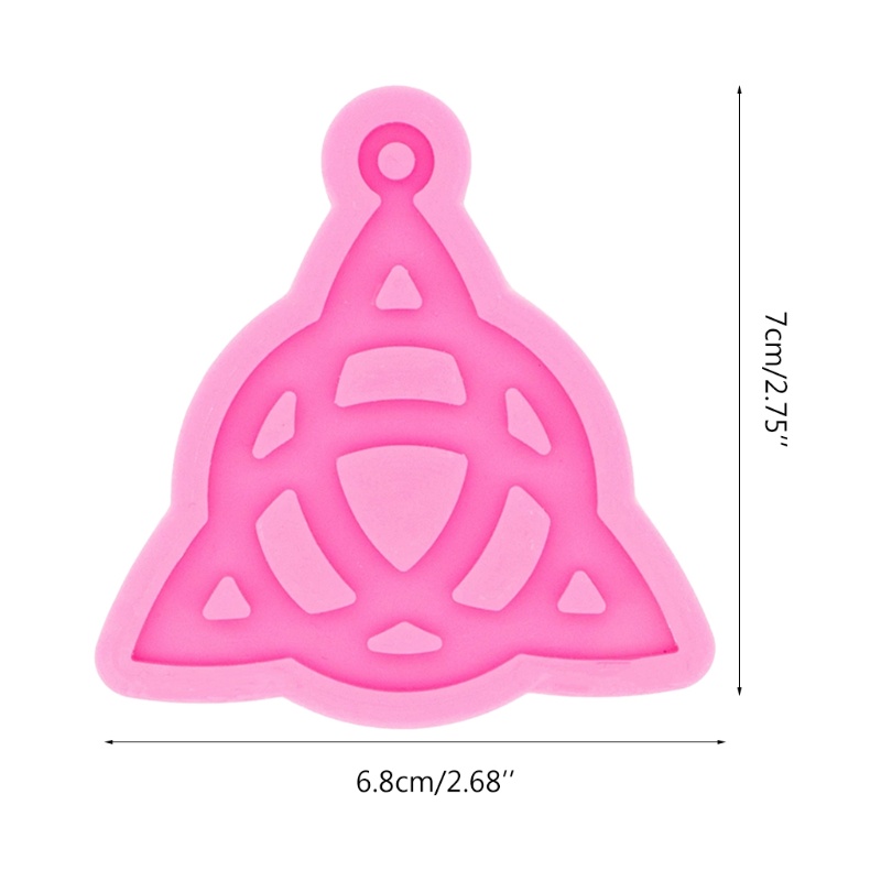 Siy Cetakan Resin Bentuk Segitiga Bahan Silikon Untuk Gantungan Kunciperhiasan Diy