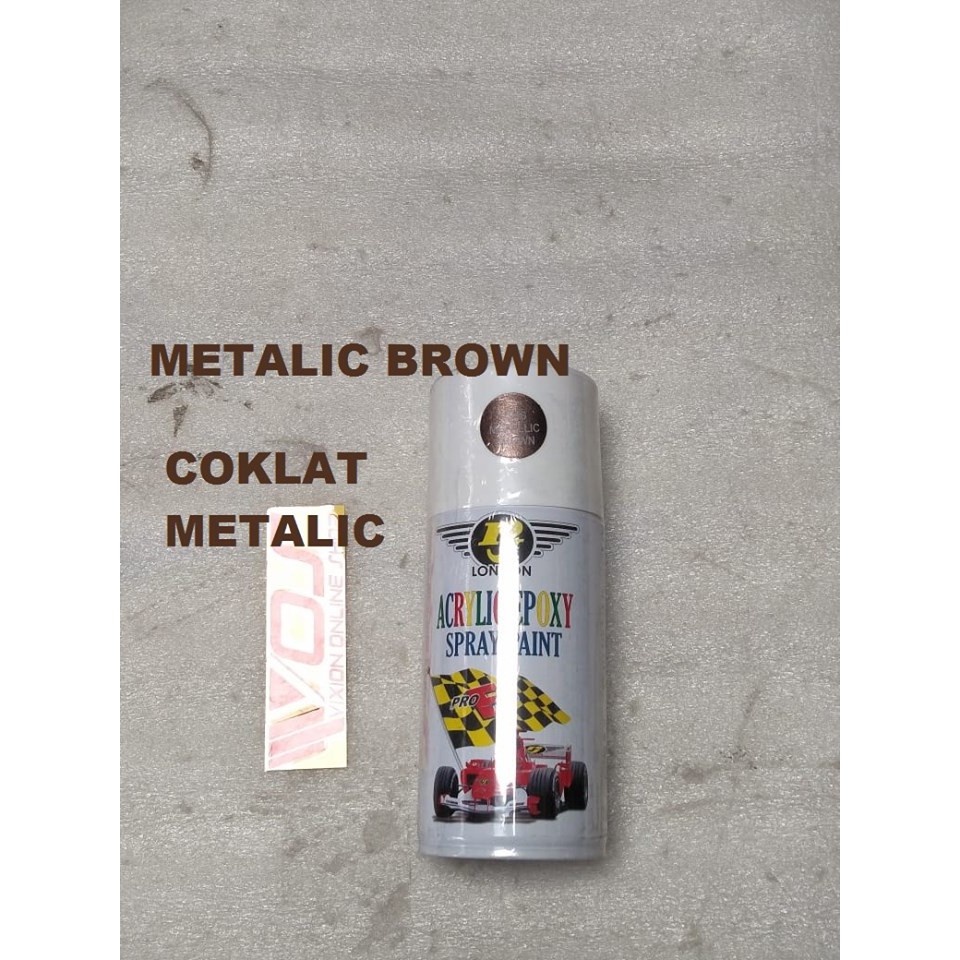 

CAT KALENG SEMPROT PYLOX MERK RJ 300CC COKLAT METALIC / METALIC BROWN