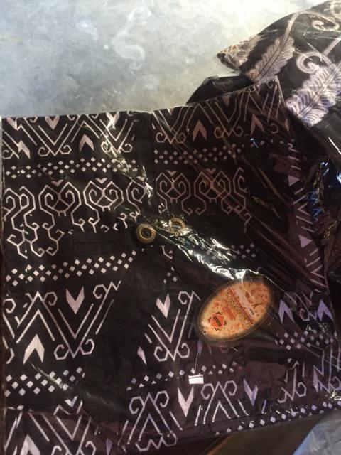 Kemeja Batik Lengan Panjang 021   Hem Batik Murah Seno Sogan Bakung Padi Coupel