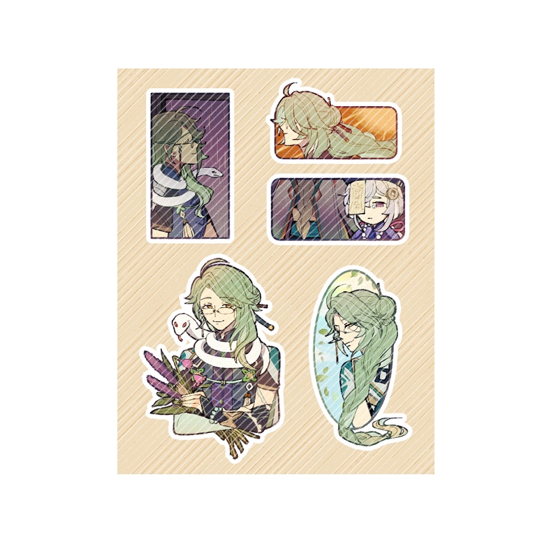 Genshin Impact Baizhu Sticker Set