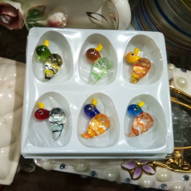 Pajangan kristal bebek angsa mini