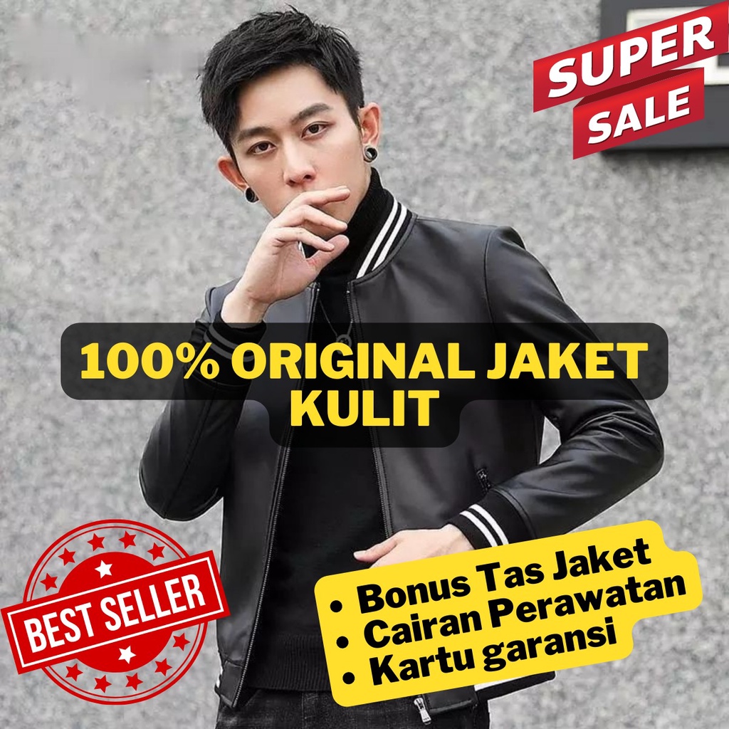 Jaket kulit pria jaket kulit hitam jaket kulit asli garut rompi kulit jaket kulit motor pria origina