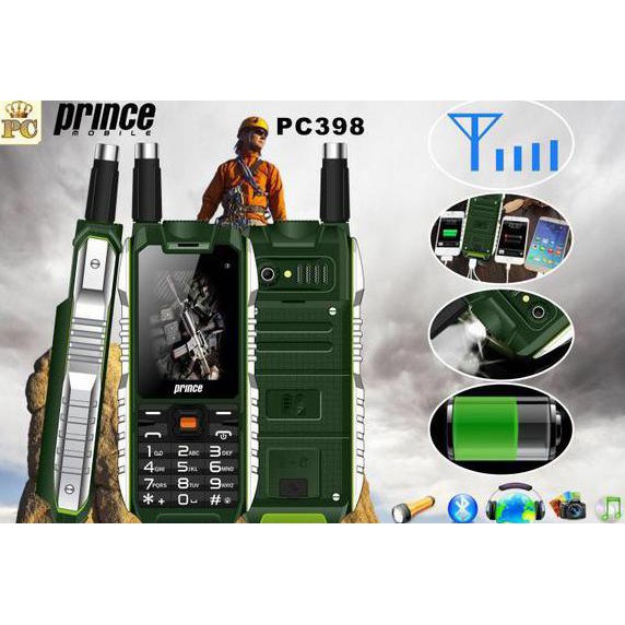 Terlaris Hp Prince Terbaru Pc398 Hp Outdour Bisa Jadi Power Bank 10.000 Mah Baru