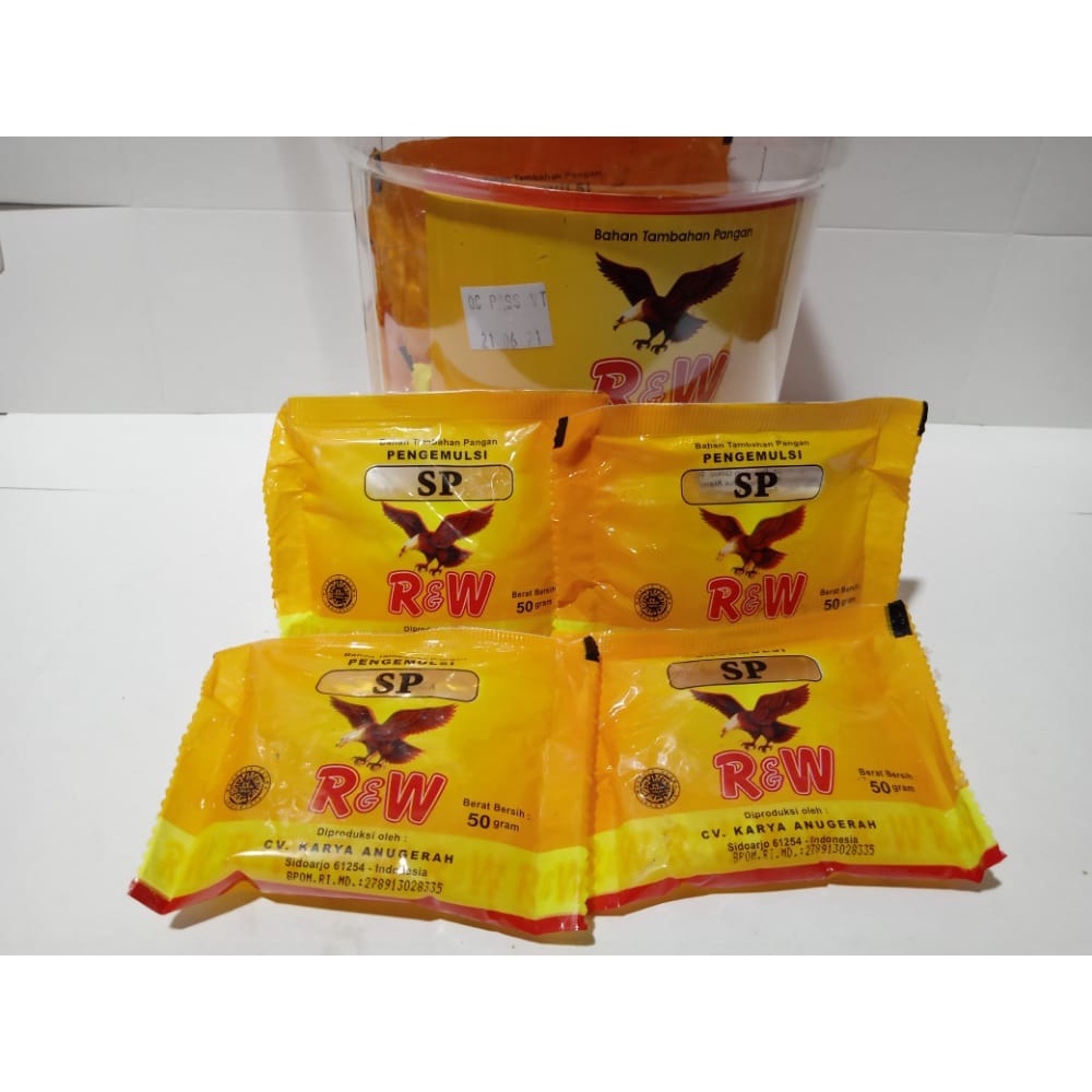 

PENGEMULSI/EMULSIFIER CAKE SP R&W 50GR DAN OVALET R&W 50GR