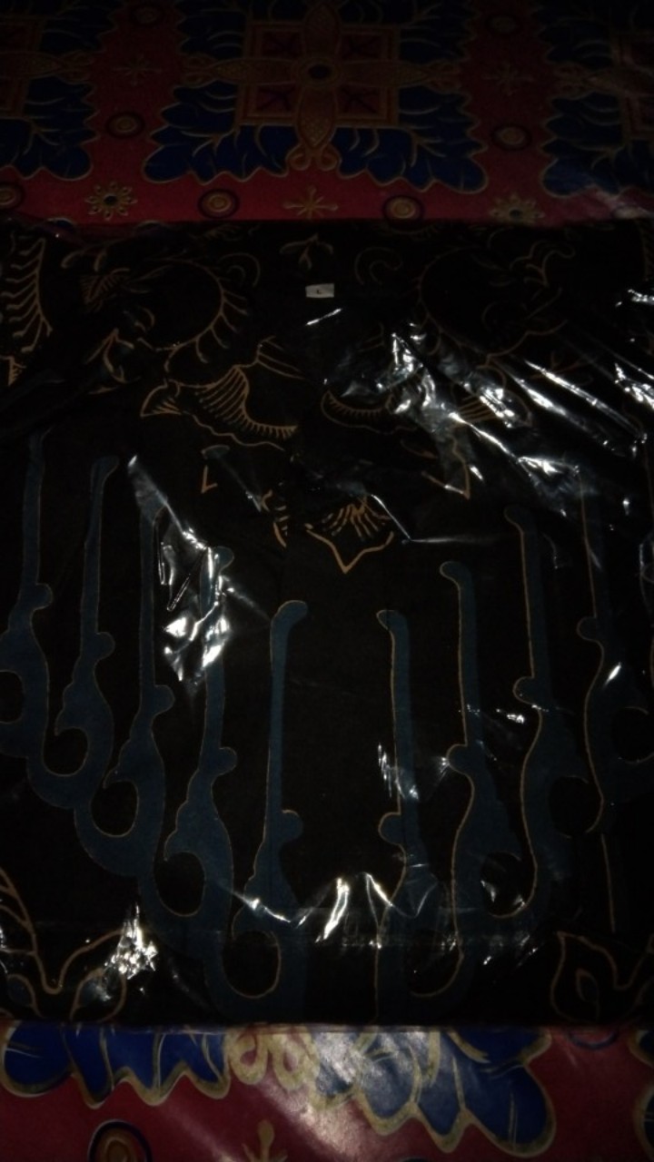 Peksi Biru Kemeja Batik Pria Modern Solo Atasan Batik By Kharis