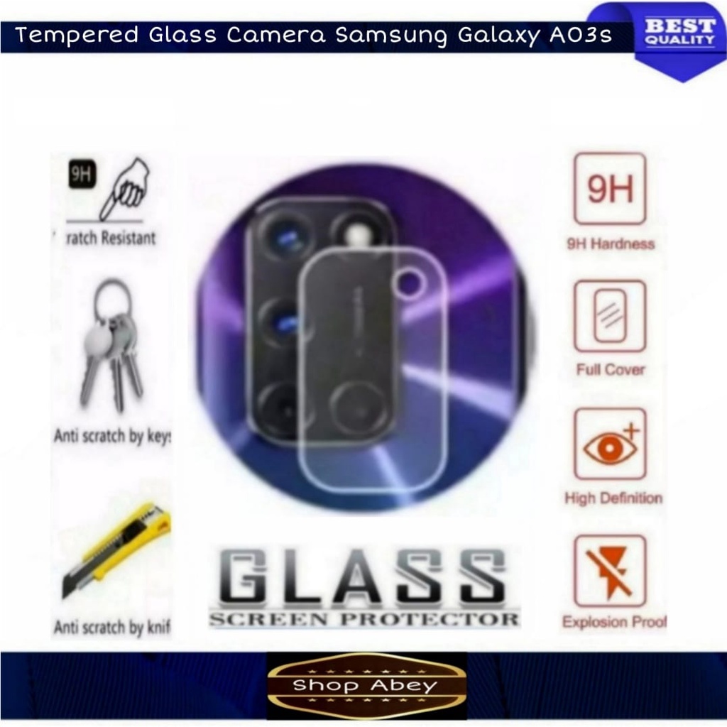 TEMPERED GLASS CAMERA SAMSUNG GALAXY A03S 2021 ANTI GORES CAMERA SAMSUNG A03S 2021 - NEW