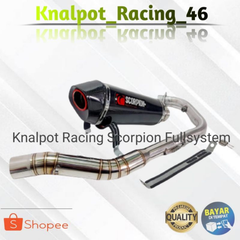 Knalpot Racing Scorpion Carbon Vixion R15V3 R15v2 Gsx r150 Cbr150r New Cb Byson Xabre Pulsar 200NS
