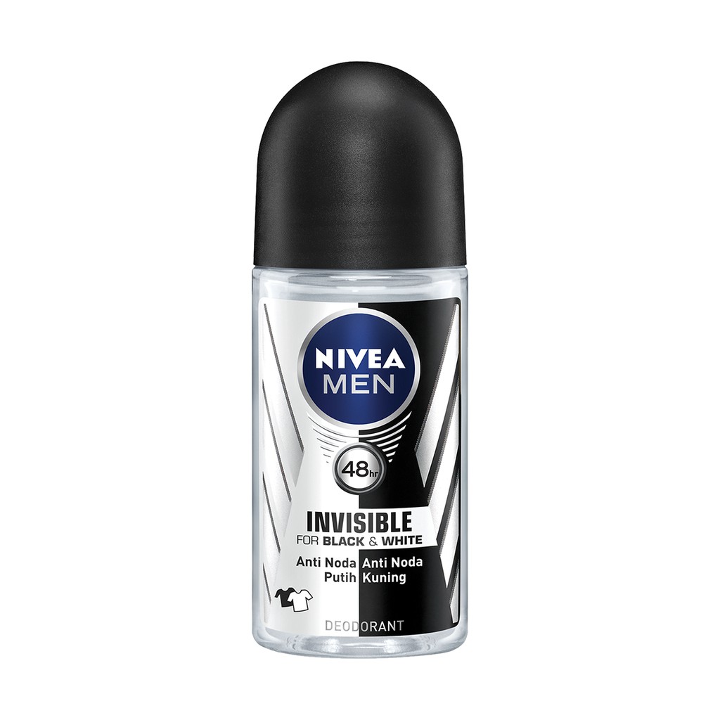 NIVEA Men Deodorant Invisible Black &amp; White Roll On Original - 50ml