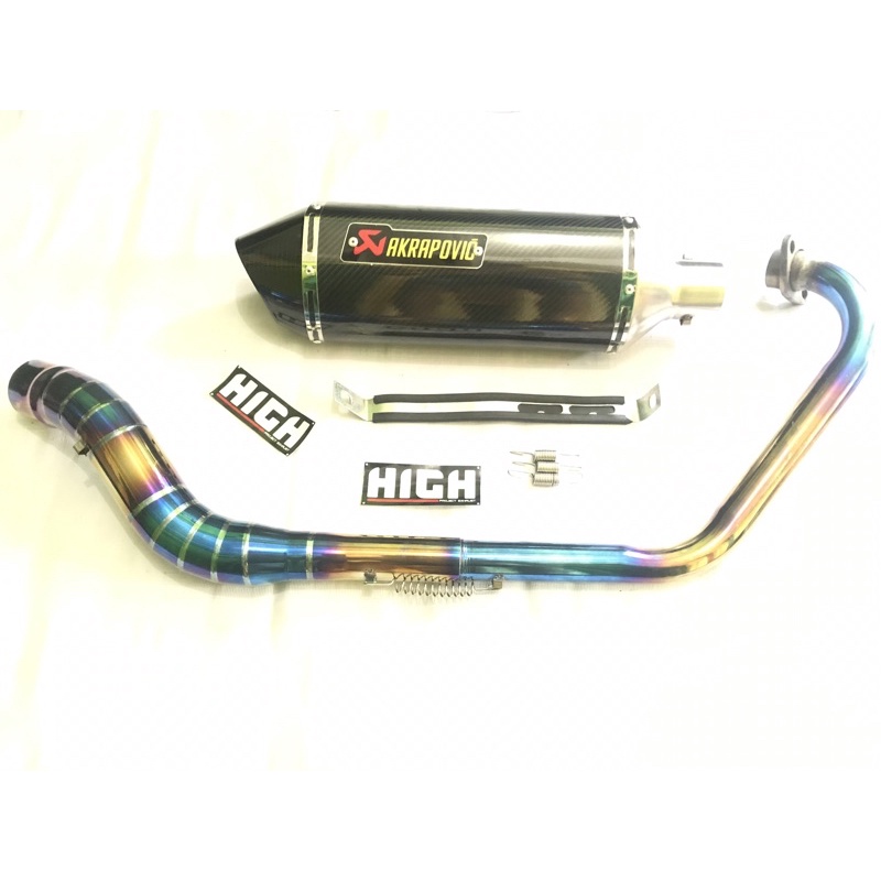 Knalpot Racing Akrapovic Full Carbon Bluegold Fu,Vixion,Cbr150,R15 dll