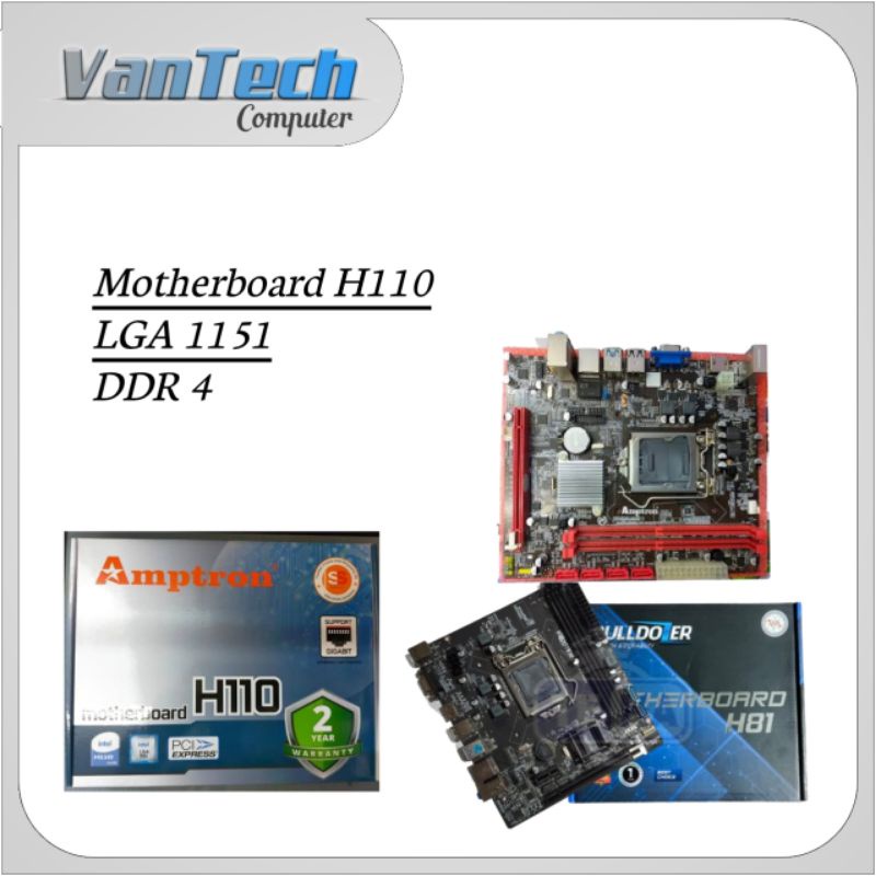 Motherboard H110 Lga / Socket 1151 Ddr 4