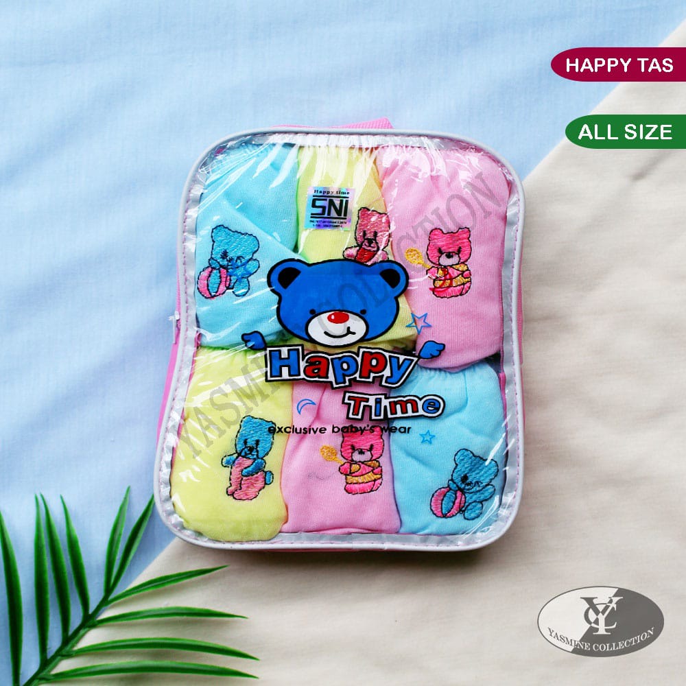 12 Pcs Celana Bayi Newborn (0-6 Bulan) SNI Kemasan Tas Mika - 1 Lusin Celana Dalam (Pop) Bayi Murah