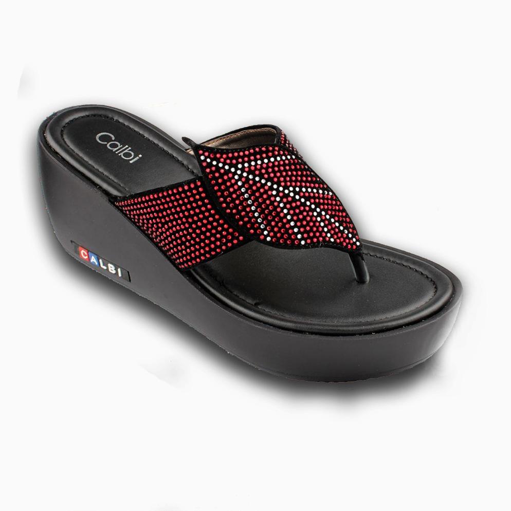 READY 9123 Wedges Calbi Sandal Wanita Kekinian (Calbi Blink) ㅱ