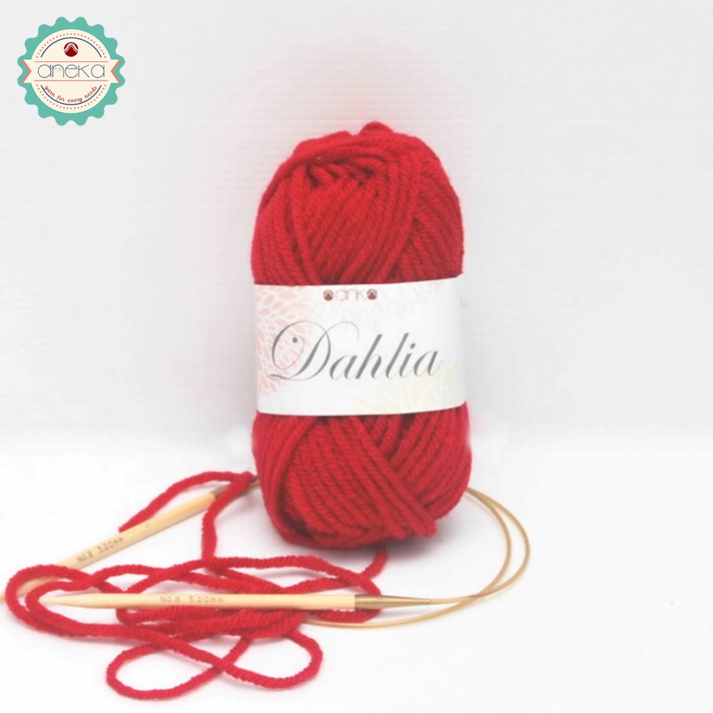 Benang Rajut Karpet Dahlia / Carpet Yarn - 3632 ( Merah )