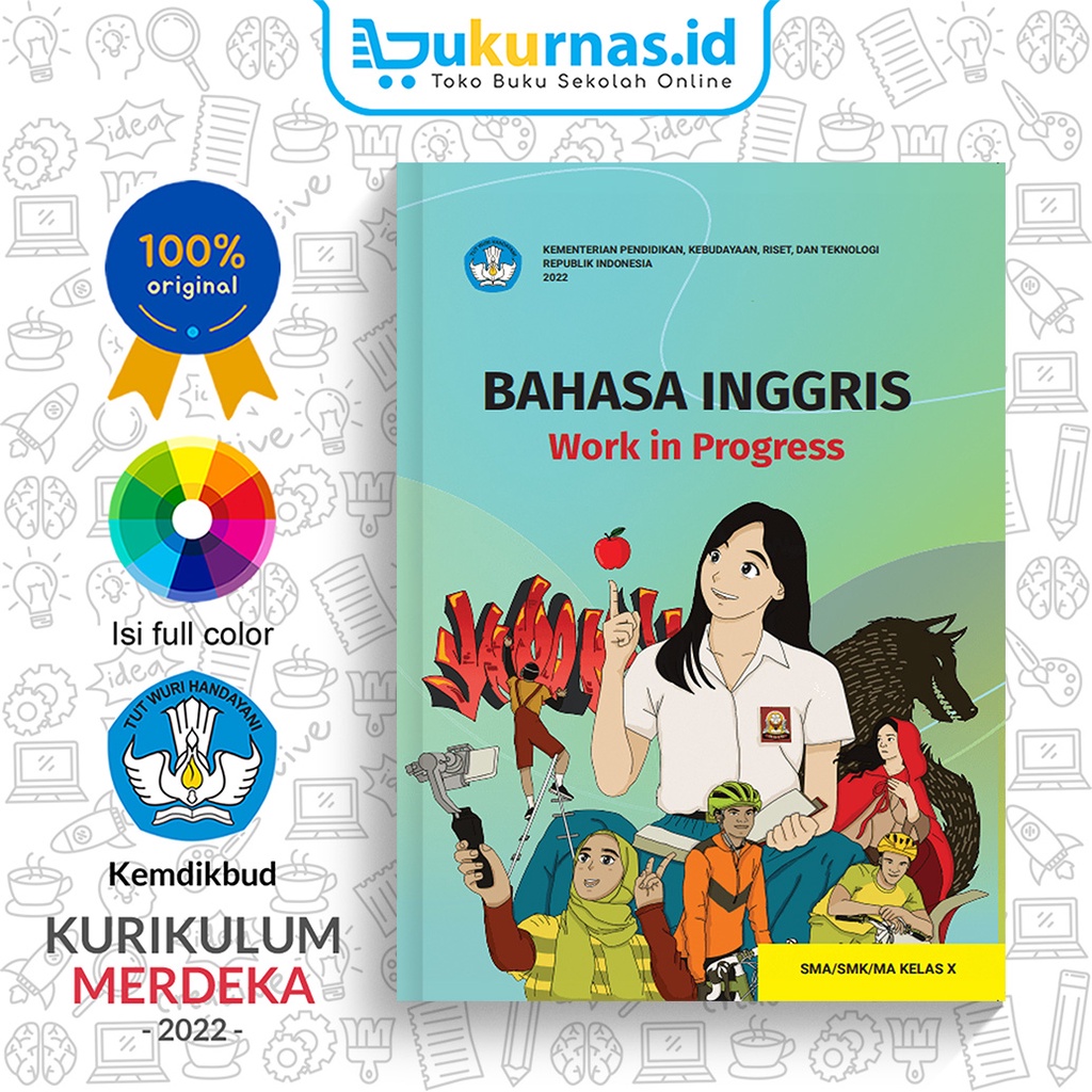 Jual Buku Bahasa Inggris Work in Progress SMA/SMK Kelas 10 Kurikulum