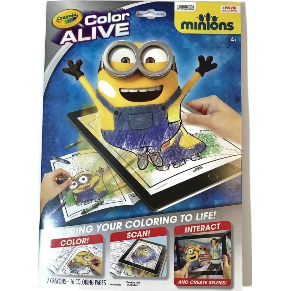 

New Arrival Crayola COLOR ALIVE Action Minion Minion Coloring Pages Banana Crayon