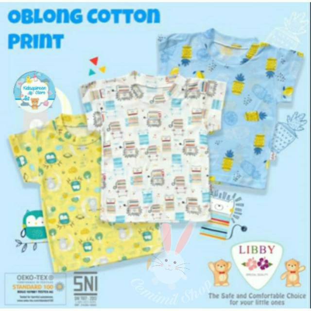 kaos Oblong Libby motif Owl ukuran besar