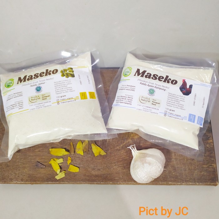 

TERBARU Lingkar Organik Maseko Ayam /Jamur /Bumbu penyedap Refil 100gr - Sapi