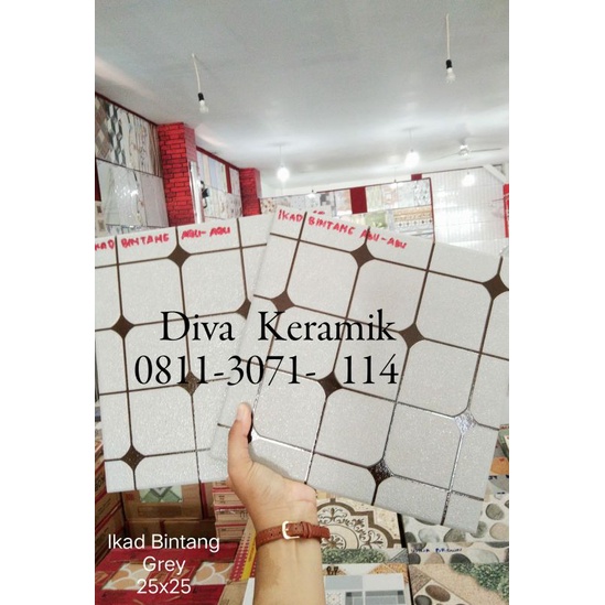 Keramik Ikad Bintang Grey 25x25