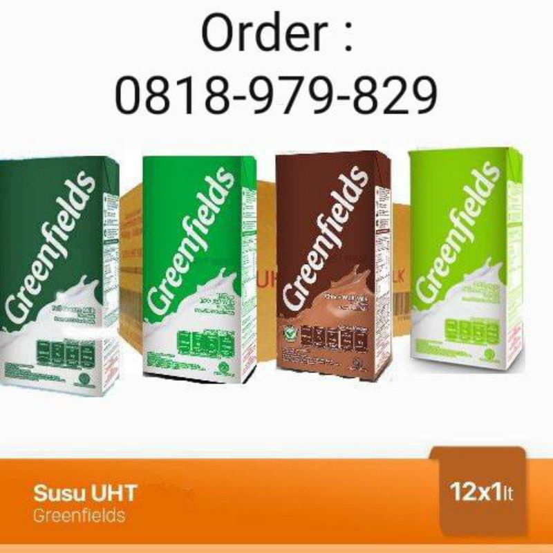 

Susu UHT Greenfields 1 Liter (dus) Bisa Mix Rasa