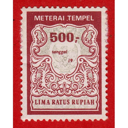 Materai Rp 500 Pemakaian Tahun 1981 sd 1985