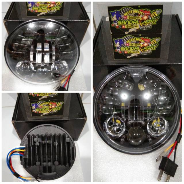 LAMPU LED DAYMAKER 16 LED 5,7 INCH REVLEKTOR DAYMAKER 16 LED PNP BATOK L2G CUTE YL YASI CB GL PESEK