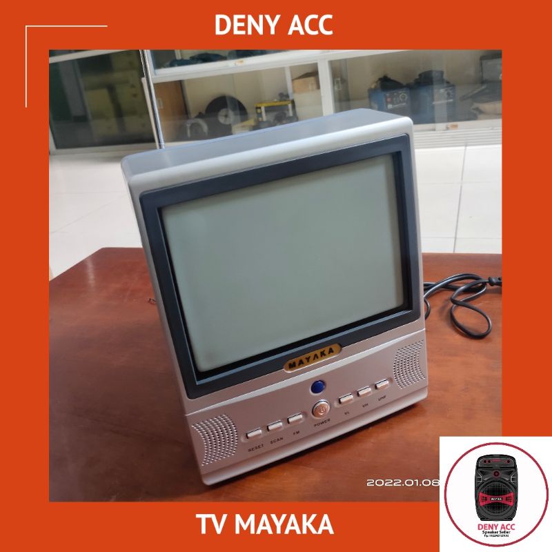 TV MINI RADIO FM MAYAKA UKURAN 9 INCH HITAM PUTIH