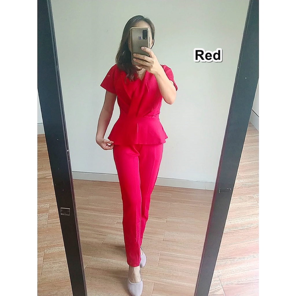 A2701 Baju wanita set celana kerja // baju wanita casual