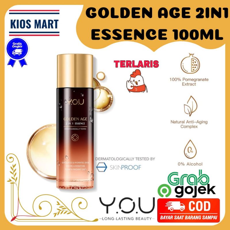 Kosmetik You Golden Age Toner Wajah / 2 in 1 Essence 100ml