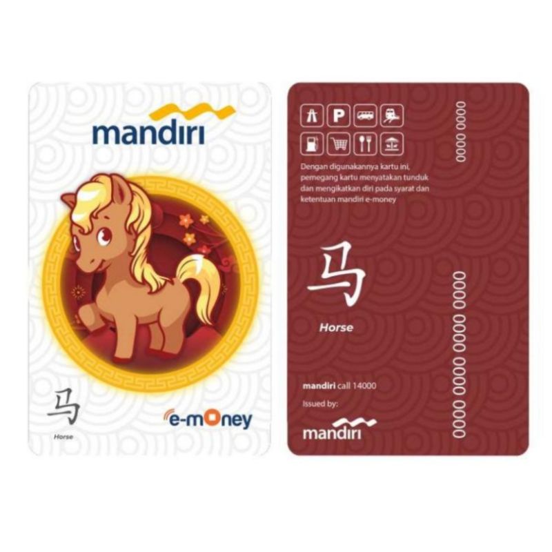 eMoney Mandiri edisi SHIO 2022 Imlek / Chinese New Year (FULL Set - 12 Shio CARD) ORI / Like eTOLL Tapcash Flazz or Brizzi