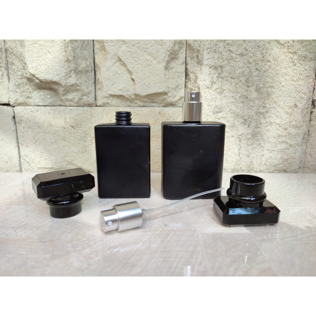 Botol Parfum 50ml Botol Perfume 50 ml Botol Minyak Wangi Botol Parfume Kaca Hitam Botol Refill Refil