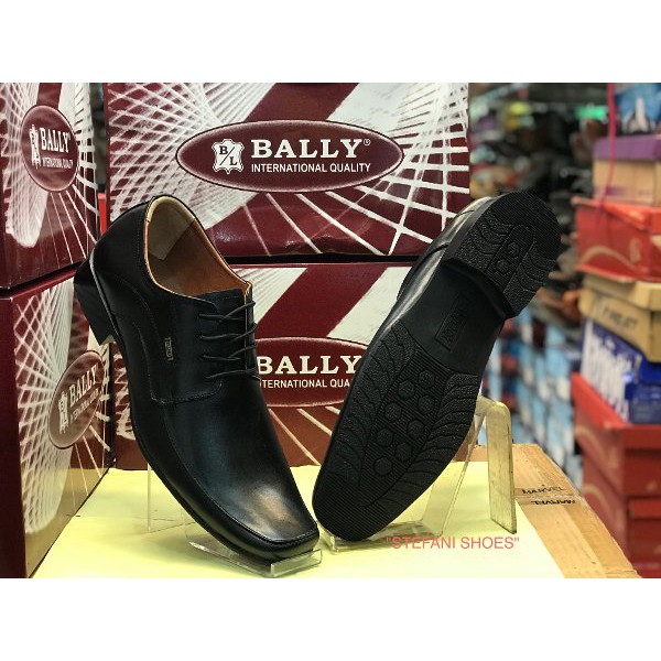 Thamcitstyle     Sepatu Pantofel Pria Kulit Bally Original Indonesia Warna Hitam