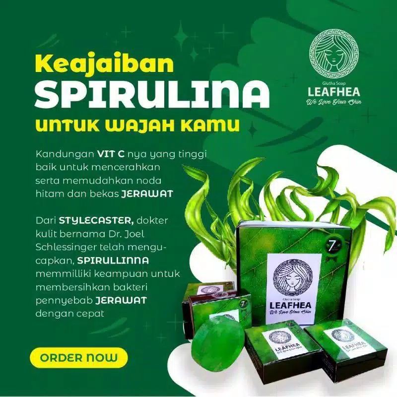 LEAFHEA GLUTA SOAP | SABUN COLLAGEN LEAFEA | SABUN WAJAH