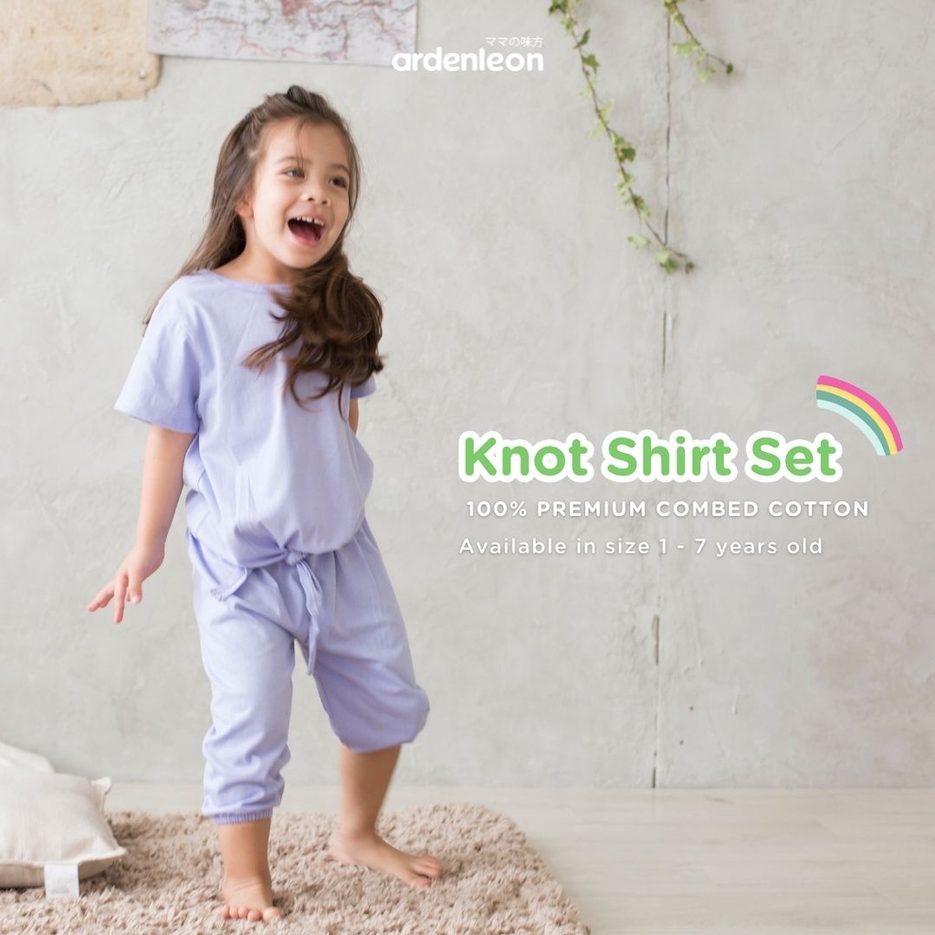 Baju Bayi Setelan Anak Perempuan ARDENLEON Girls Knot Shirt 1-4 Tahun